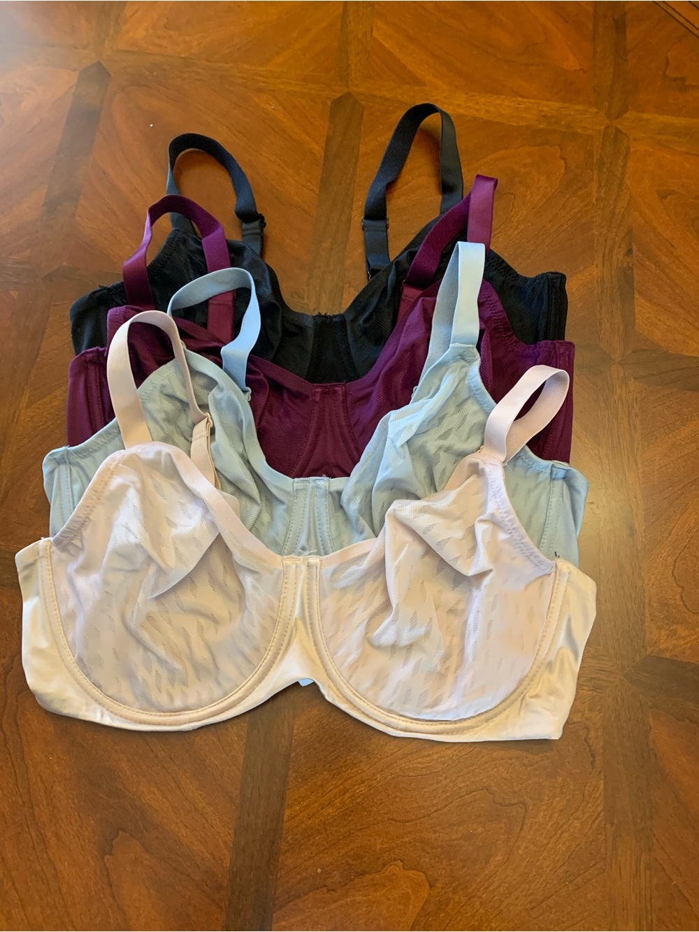 Wacoal Elevated Allure Underwire Bra - Nude,
Light Blue, Plum, Black. Size 38DD.